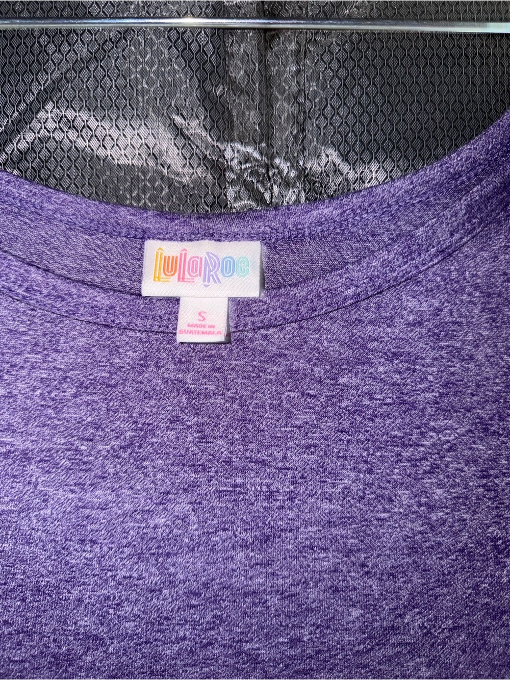 LuLaRoe Heathered Violet Crewneck Knee Length Dress